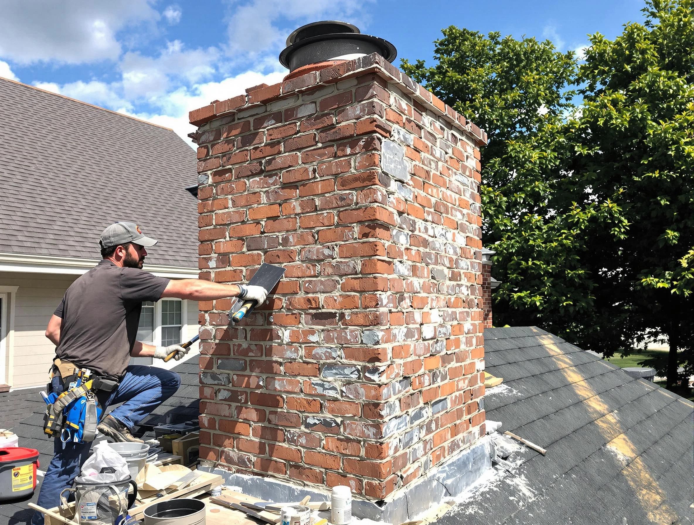 Completed chimney rebuild by Lehi Chimney Sweep in Lehi, UT