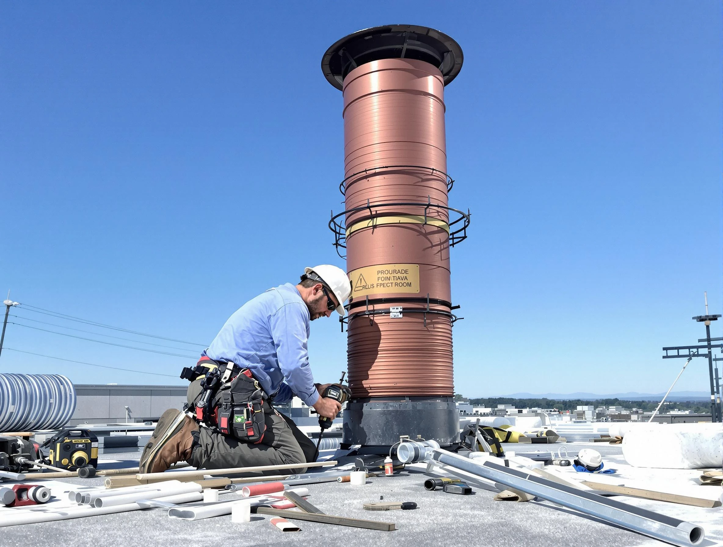 Installed chimney liner by Lehi Chimney Sweep in Lehi, UT