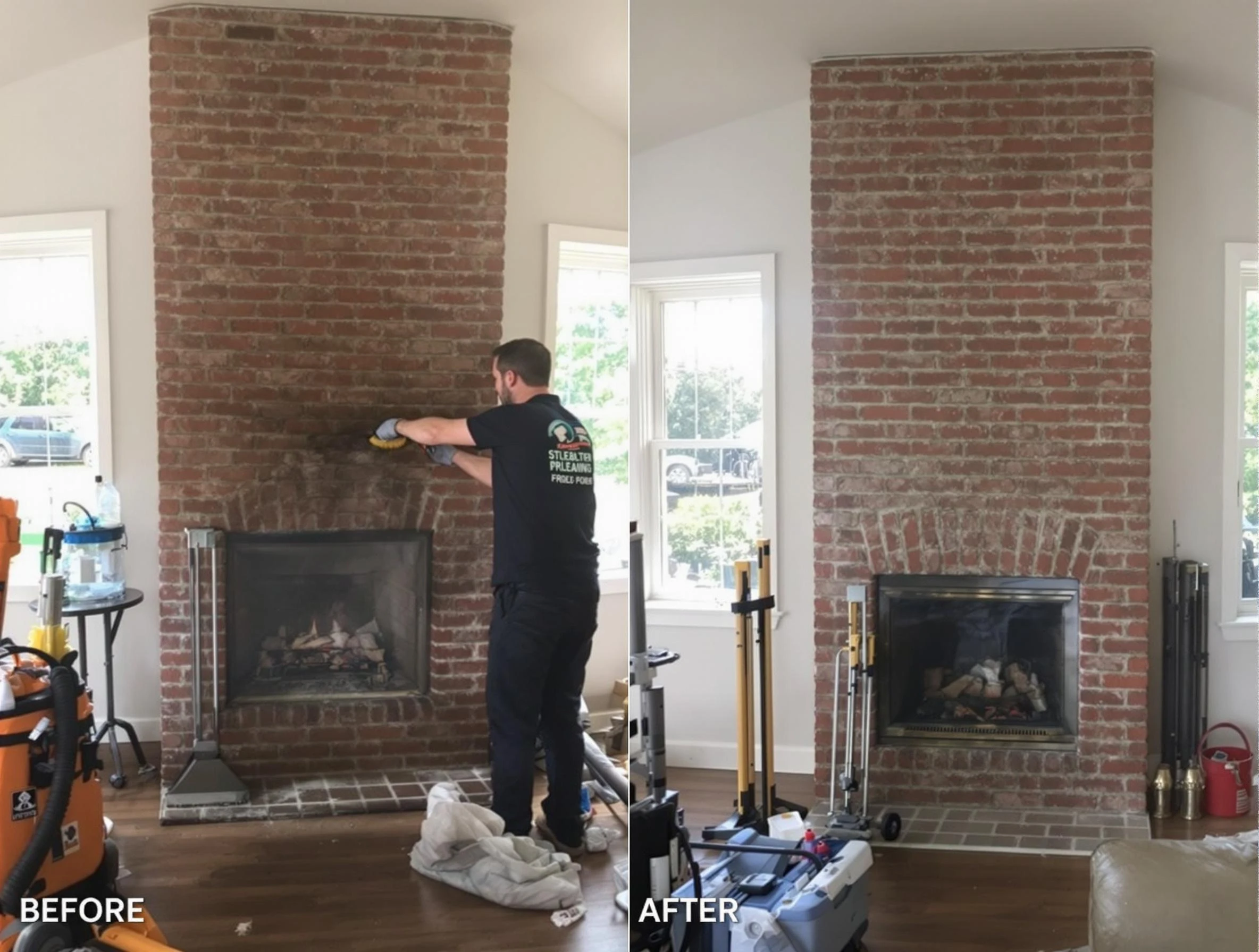 Finished chimney sweeping service by Lehi Chimney Sweep in Lehi, UT