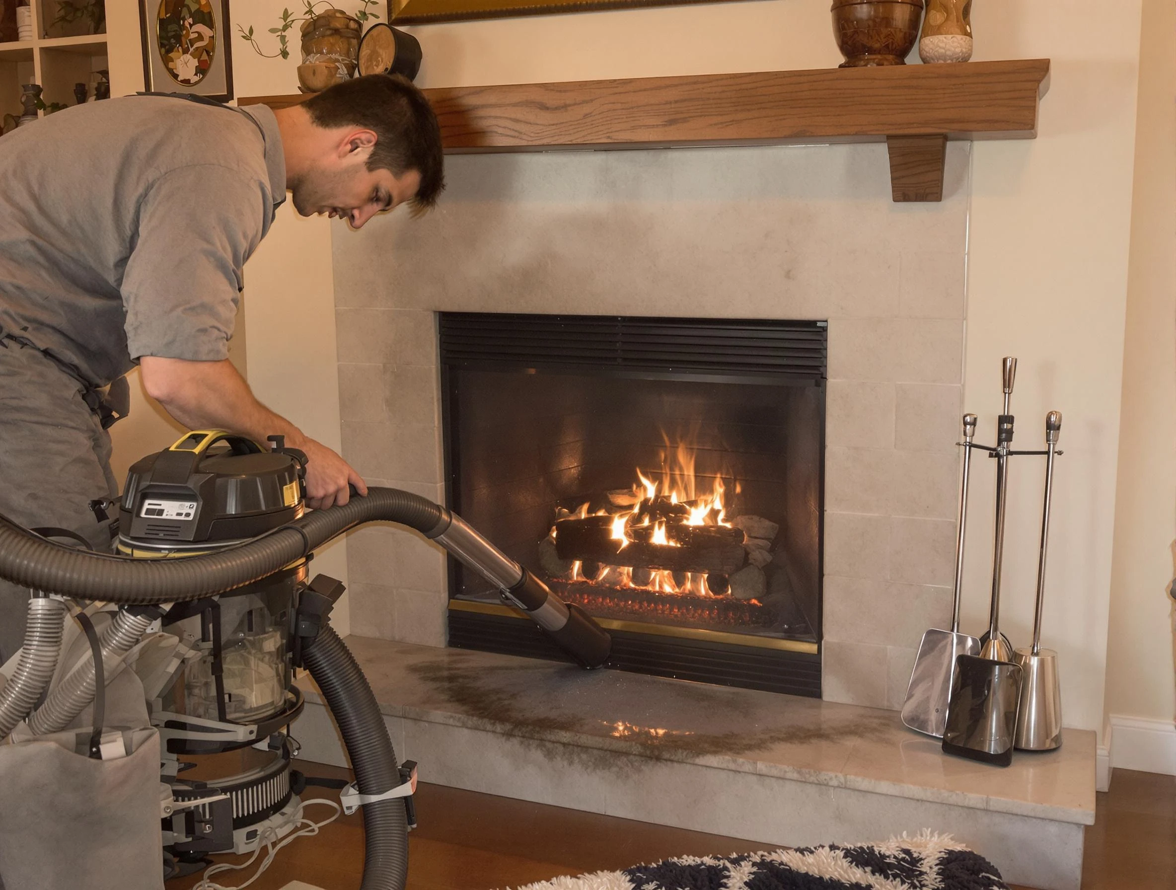 Routine fireplace upkeep by Lehi Chimney Sweep in Lehi, UT